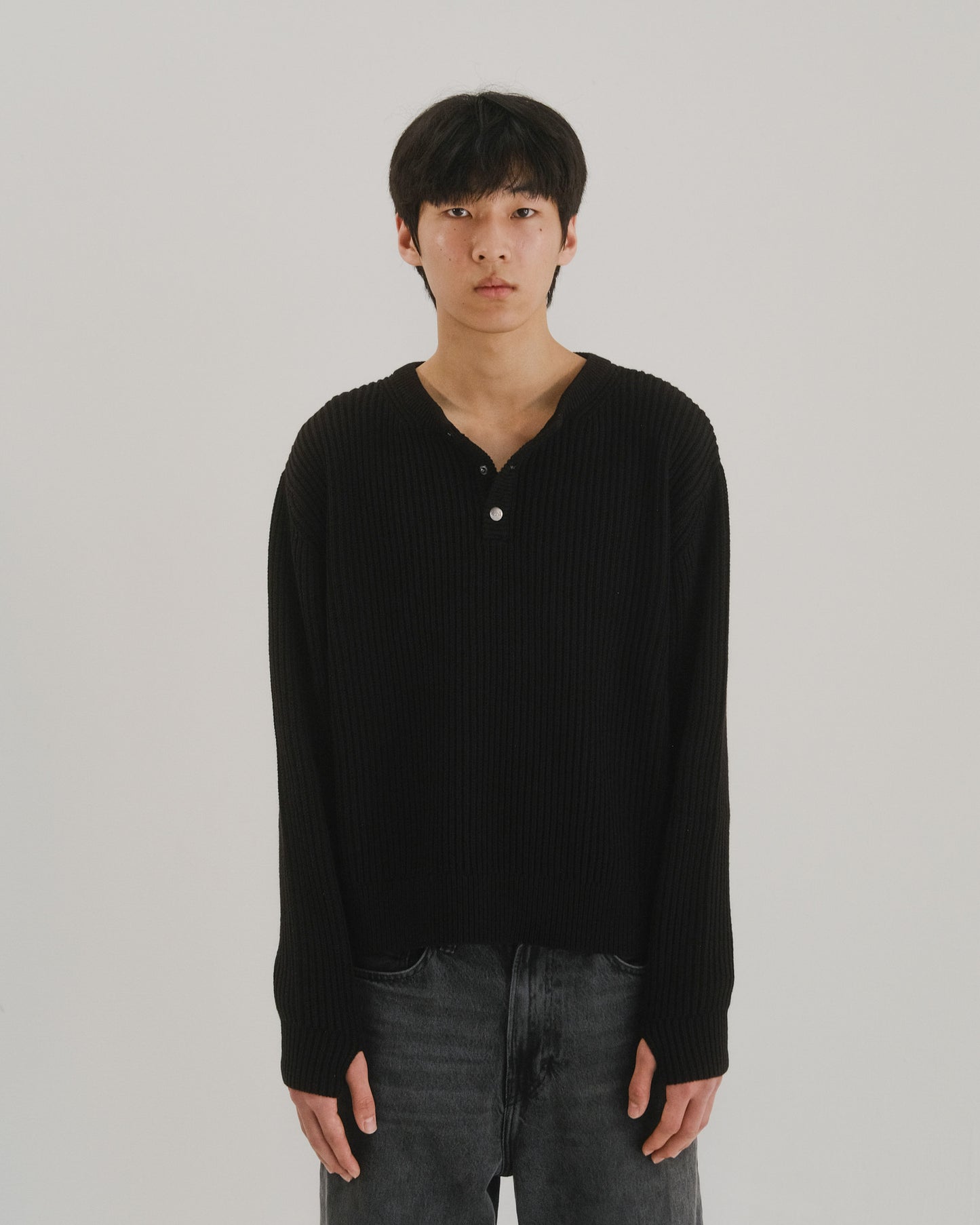 FISHERMAN KNIT HENLEY