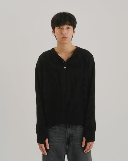 FISHERMAN KNIT HENLEY